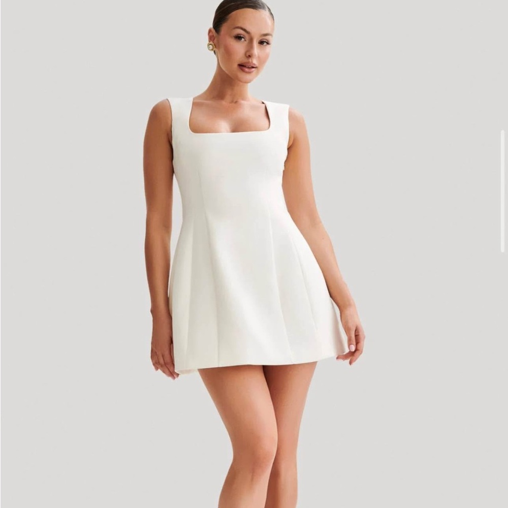 Meshki Lysandre Ivory mini dress